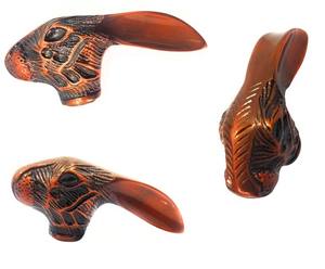 Bastón de madera de lujo con mango de cabeza de conejo – Bastón decorativo hecho a mano - Product Image 3