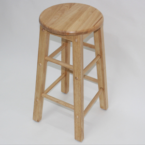 Vietnam OEM Water Resistant Eco-Friendly Durable Fixed Armrest Rubber Wood <b>Bar</b> Stool - Product Image 1