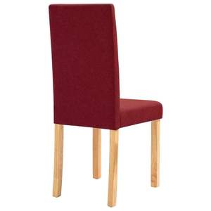 Juego de 2 Sillas de Comedor de Tela Color Vino Tinto con Madera de Caucho, un Complemento Elegante y Estilizado para su Espacio de Comedor - Product Image 6