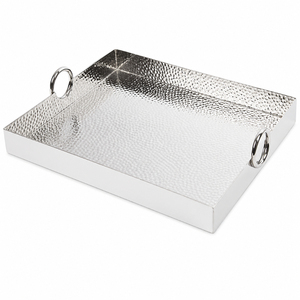 Bandeja de Servir de Acero Inoxidable con Acabado Espejo de Lujo, con Asas de Cristal, Rectangular, Decorativa, para Bodas y Hoteles - Product Image 3