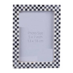 Geometric Design Bone Inlay Photo Frame for Desk Tabletop Living Room Display Showcase Bone Picture Frame Decor Accessory - Product Image 2