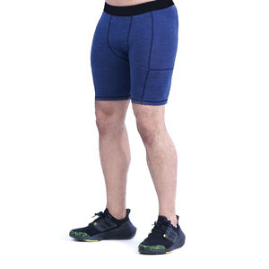 Shorts de compression pour hommes, couleur bleu-noir, fournisseur fiable, haute qualité, service OEM avec design personnalisé, prix abordable. - Product Image 2