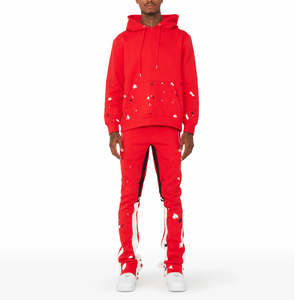 Premium Quality Nylon Tracksuit Set Jacket Lightweight Waterproof Breathable Training Windbreaker <b>Men</b> <b>Flared</b> Tracksuit - Product Image 1