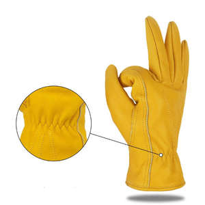 Gants de travail en cuir de vachette de haute qualité, extra-larges et résistants, pour les conducteurs, la conduite de camions, l'entrepôt, le jardinage, l'agriculture - Product Image 5