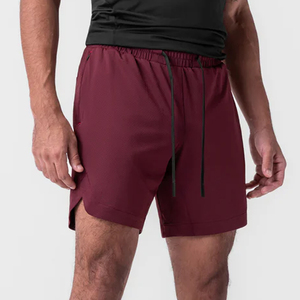 Pantalones Cortos Deportivos para Hombre, de Color Sólido, Secado Rápido, con Cordón Ajustable, Cintura Media, Estilo Casual, 100% Poliéster, Tejido de Punto - Product Image 2