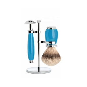 Nouveau Kit de Rasage Homme Personnalisé Marque Privée Shave Edge avec Manche en Bois, Brosse à Rasoir en Poils de Blaireau et Bol pour Rasage Humide - Product Image 4