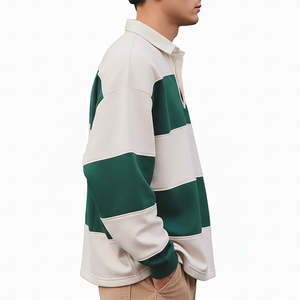 Camiseta Polo de Golf de Manga Larga para Hombre, Corte Holgado, con Logotipo Personalizado de Alta Calidad, Estilo Moderno con Botones - Product Image 3