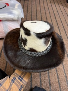 Chapeau de cowboy en fausse fourrure à imprimé vache, style décontracté unisexe, adulte 56-58CM - Product Image 3