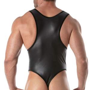 กางเกงว่ายน้ำผู้ชายสีดำทรงสลิมฟิตเซ็กซี่ - Product Image 3