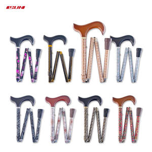 Canne de marche pliante légère de 330g avec manche en bois et pointe en caoutchouc antidérapante - Product Image 6