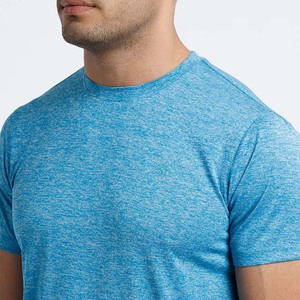 Camiseta de Manga Corta para Hombre, Cuello Redondo, Azul, Corte Regular, Secado Rápido, Tejido de Punto, Poliéster, Color Sólido, Informal - Product Image 6