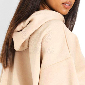 Ensemble court à capuche pour femme, design personnalisé, manches longues tombantes, avec poches, en fibre de coton à séchage rapide, tenue décontractée assortie - Product Image 5