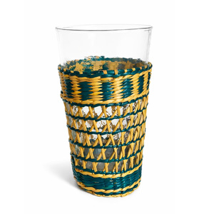 Top quality seagrass pitcher cover <b>wrap</b> custom design coffee tumbler straw glassware holder - Product Image 2