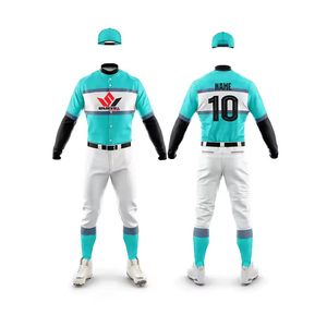 Men's Custom Sublimated Baseball Uniform Set Button <b>Down</b> Jersey <b>Pants</b> Cap Personalized Name Number Team Sports Wear - Product Image 3