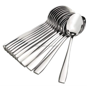 Juego de 12 Cucharas de Acero Inoxidable 304, Cuchara para Cena de 16 cm, Ecológicas, Aptas para Lavavajillas, Acabado Pulido Espejo, Cubiertos Plateados para Cocina y Hogar - Product Image 1