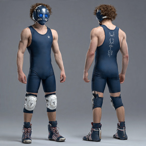 Power-lifting <b>Singlet</b> Athletic Wrestling Suit Body-wear Uniform Men 100% Polyester <b>Weightlifting</b> Wrestling Suit - Product Image 1