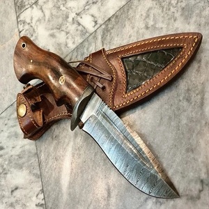 A&M ENTERPRISES Handmade Damascus Steel Hunting Knife Fixed Wooden Handle Industrial Grade Outdoor Survival Utility OEM - Product Image 3