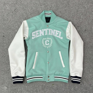 Custom <b>Men</b> Coated 100% Cotton Varsity <b>Jacket</b> Winter <b>Lightweight</b> Casual Fashionable Baseball Uniform Streetwear Trending Style - Product Image 5