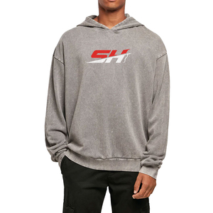 Sweat-shirts à capuche oversize en molleton délavé pour hommes, vierges et personnalisables, vêtements d'extérieur chauds d'hiver - Product Image 1