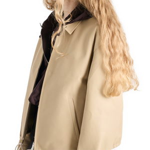 Blouson en cuir d'agneau Nappa pour femme, veste en cuir courte de luxe, blouson bomber, fabricant OEM, étiquette privée personnalisée - Product Image 3