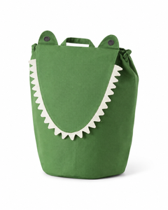 Bolsa de Almacenamiento de Lona de Algodón Orgánico GOTS con Diseño de Cocodrilo, 390 GSM, Organizador de Juguetes para Habitación Infantil, Logotipo Personalizado, Fabricante OEM, Exportador al por Mayor - Product Image 3