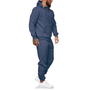 Super Quality Men's Stylish 100% Polyester <b>Hooded</b> Tracksuit Breathable Winter Clothing with Custom Logo and Drawstring Closure - Product Image 3