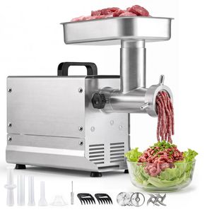 Commerciale 12 #   Tritacarne Elettrico 11 Libbre/Min 3 Piastre 3 Tubi per Salsicce 550W Capacità 10L - Product Image 1