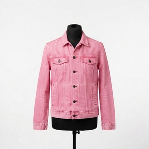 Top Trending 100% Cotton Breathable Quick Dry Winter Denim Jacket with <b>Stand</b> Collar and Front Logo for Men - Product Image 1