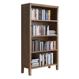 Modern Transitional Teak <b>Wood</b> Bookshelf Doorless Book Storage Organizer Rack for Hotel Project - Product Image 2