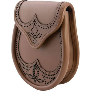 Sporran Escocés de Cuero Genuino Hecho a Mano de Alta Calidad con Brogueing Tradicional y Cadena de Cintura para Sporran 2026 - Product Image 3