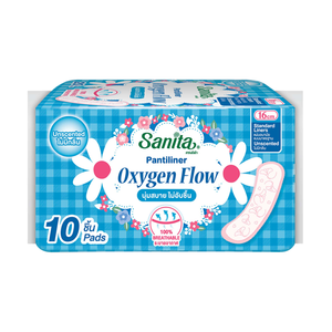 Protège-slip Sanita 16 cm non parfumé respirant sans ailettes absorption légère usage diurne 10 tampons - Product Image 1