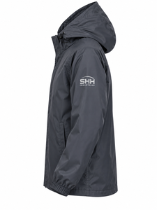 Veste de pluie imperméable à capuche pour homme, coupe-vent léger avec rabat anti-tempête, capuche à cordon de serrage, poignets élastiques, logo personnalisé, coque extérieure - Product Image 3