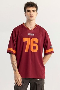 Maillot de football américain rétro en maille polyester de haute qualité, personnalisé OEM, coupe ample et courte, grande taille, été - Product Image 6