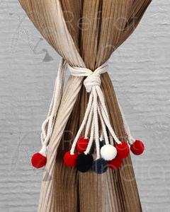 Decorative Wholesale Colorful <b>Curtain</b> Tieback with Acrylic Pom Pom for Textile Accessories Handmade Colorful Tassel - Product Image 4