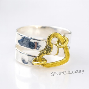 Handmade Sterling <b>Silver</b> Abstract Wire Wrap <b>Ring</b> Avant Garde Cuff Modern Geometric Minimalist <b>Silver</b> Statement <b>Ring</b> <b>Adjustable</b> - Product Image 4