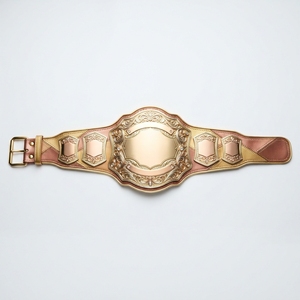 Ceinture de récompense sportive personnalisée pour championnat de lutte et de boxe, trophée de compétition, plaques métalliques, sangle en cuir, design personnalisé - Product Image 1