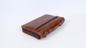 Fully Customized Zipped brown Color High Quality PU Leather Hardcover Holy Bible Printing with OEM logo - Product Image 5