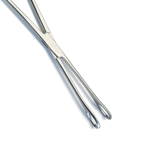 Pinzas de Esponja de Alta Calidad, Nuevas, de Acero Inoxidable, Rectas y Curvas, con Mordazas Lisas, 9.5 Pulgadas, Reutilizables, Quirúrgicas - Product Image 2