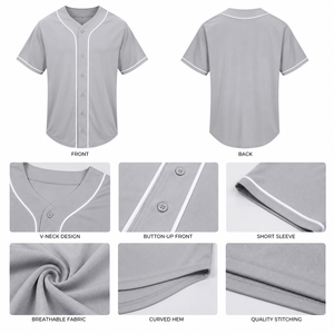 เสื้อเบสบอลพรีเมียมแขนสั้น ผลิตจากผ้ารักษ์โลก สำหรับการฝึกซ้อมและการแข่งขัน ให้ความสบายยาวนานสำหรับนักกีฬา - Product Image 5