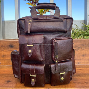 High Quality Wholesale 100% Genuine Leather Backpack Business Travel Computer <b>Laptop</b> Minimalist Cowhide Leather Backpack for Men - Product Image 2