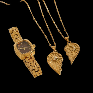 Collar con Colgante de Corazón Chapado en Rodio de Lujo Premium con Diseño de Sol y Luna de Moissanita, Cadena de Palomitas, Joyería Romántica Unisex - Product Image 2
