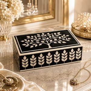 Elegant Handmade Eco-Friendly Engraved Inlay Resin Jewelry <b>Box</b> Decorative <b>Trinket</b> Storage Organizer for Rings Earrings Necklace - Product Image 2