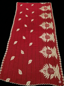 Lot de 12 foulards hijab en mousseline pour femmes africaines, brodés de fleurs et de strass, doux, légers et respirants, pour l'été - Product Image 2