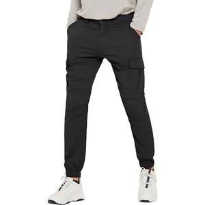 Pantalon cargo décontracté pour homme OEM, coupe slim, taille élastique avec cordon de serrage, pantalon décontracté extensible avec taille élastique et cordon de serrage, léger - Product Image 2
