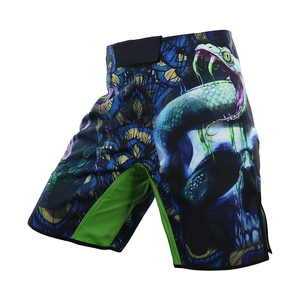 Shorts MMA pour hommes, imprimé serpent, séchage rapide, avec empiècements extensibles pour l'entraînement aux arts martiaux, conception personnalisée, vente en gros - Product Image 1