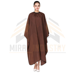 Cape de coiffure unisexe en polyester noir et blanc, résistante à l'eau, uniforme de travail - Product Image 1