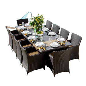 Ensemble de salle à manger de restaurant de meubles commerciaux avec ensemble de table à manger en bois de teck de haute qualité prix de gros - Product Image 3