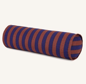 Fundas de Cojín Ovaladas a Rayas de Algodón y Lino, Lavables, Decorativas para el Hogar, Fundas de Almohada Redondas a Rayas 100% Algodón Tejido - Product Image 5