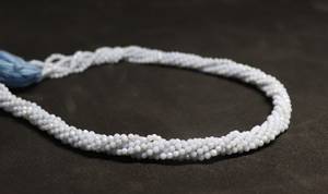 ลูกปัดทรงรอนเดลล์ไมโครเหลี่ยมเพชรพลอยสีฟ้าแคลซี AAA ขนาด 2-2.5 มม. ลูกปัดทรงรอนเดลล์พลอยสีฟ้าแคลซี 13 นิ้ว ลูกปัดทรงรอนเดลล์ไมโครเหลี่ยมเพชรพลอยสีฟ้าแคลซีธรรมชาติ - Product Image 5