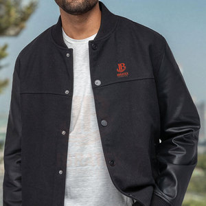 Customized Logo <b>Leather</b> <b>Long</b> Sleeves Men's <b>Jackets</b> High Quality For Winter Season Casual Wear Lettermen <b>Jacket</b> For Men - Product Image 6